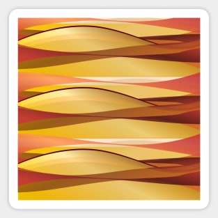 Retro style colors Waves Pattern Magnet